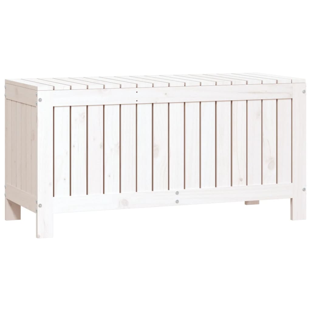 Contenitore Giardino Bianco 108x42,5x54 cm Legno Massello Pino - homemem39