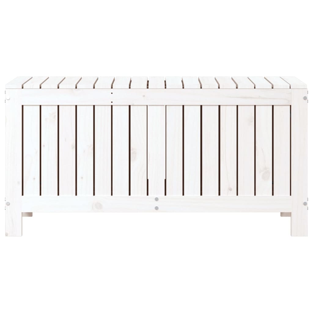 Contenitore Giardino Bianco 108x42,5x54 cm Legno Massello Pino
