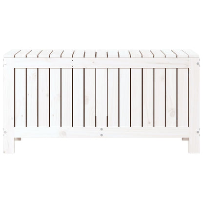 Contenitore Giardino Bianco 108x42,5x54 cm Legno Massello Pino
