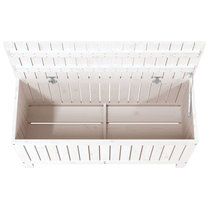 Contenitore Giardino Bianco 108x42,5x54 cm Legno Massello Pino | homemem39