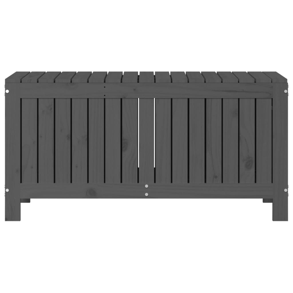 Contenitore Giardino Grigio 108x42,5x54 cm Legno Massello Pino