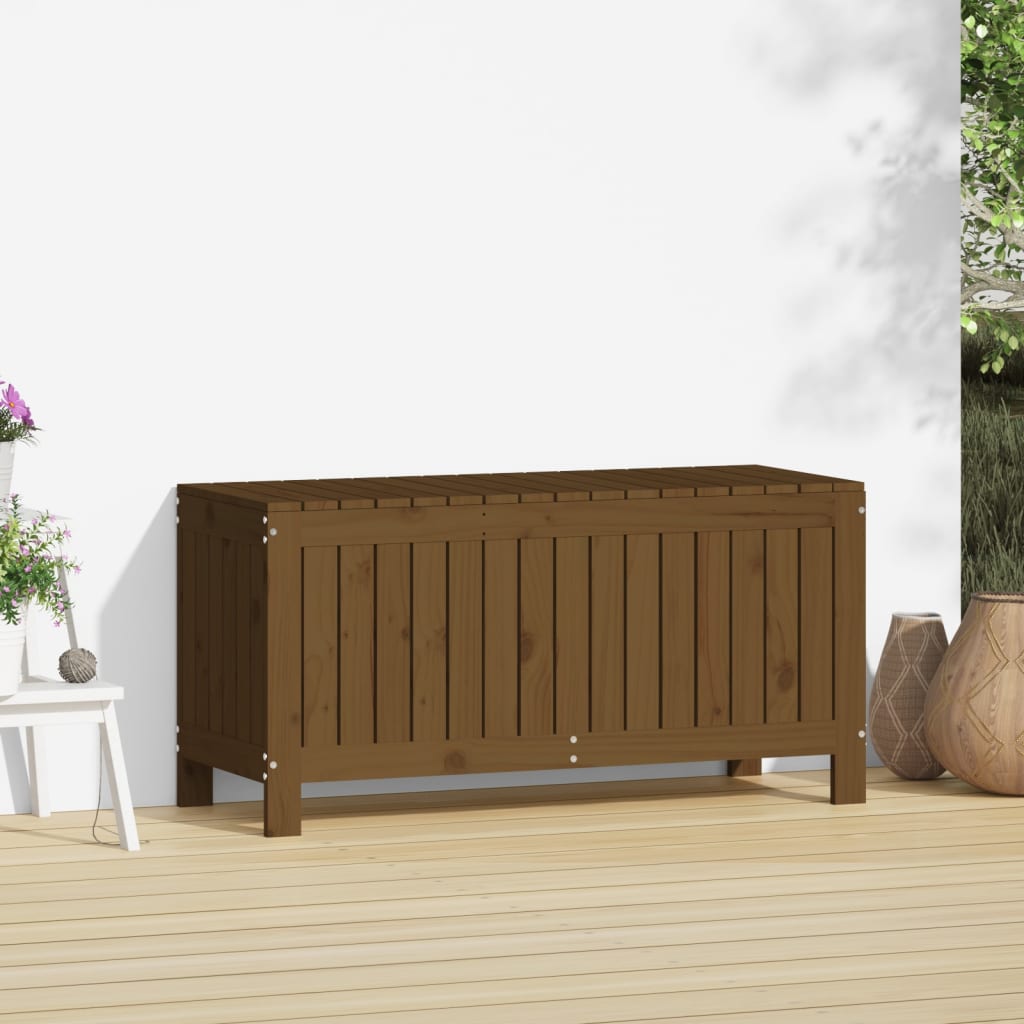 Contenitore da Giardino Ambra 108x42,5x54cm Legno Massello Pino - homemem39