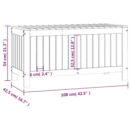 Contenitore da Giardino Ambra 108x42,5x54cm Legno Massello Pino - homemem39