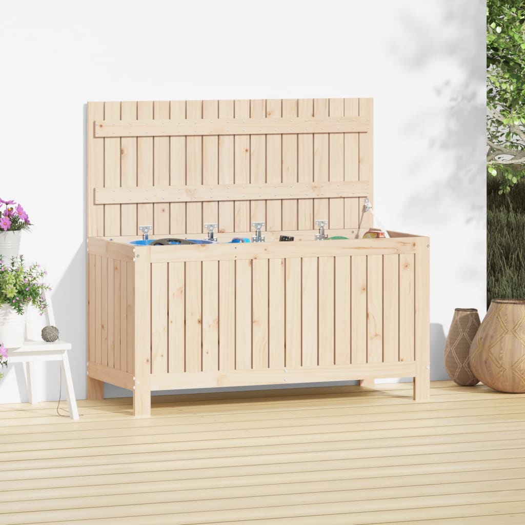 Contenitore da Giardino 115x49x60 cm in Legno Massello di Pino - homemem39