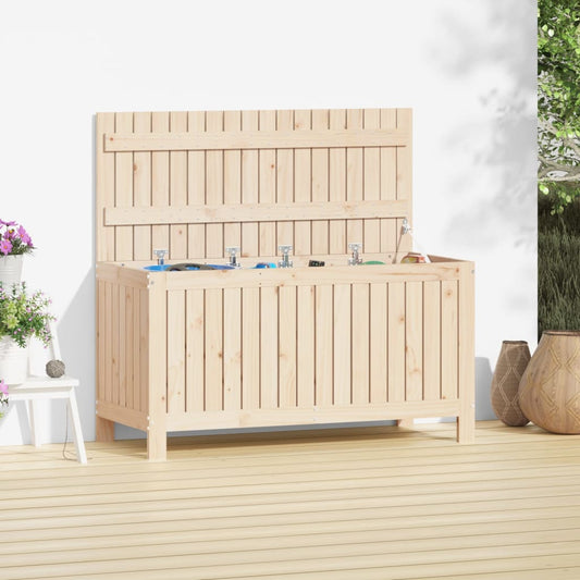 Contenitore da Giardino 115x49x60 cm in Legno Massello di Pino - homemem39