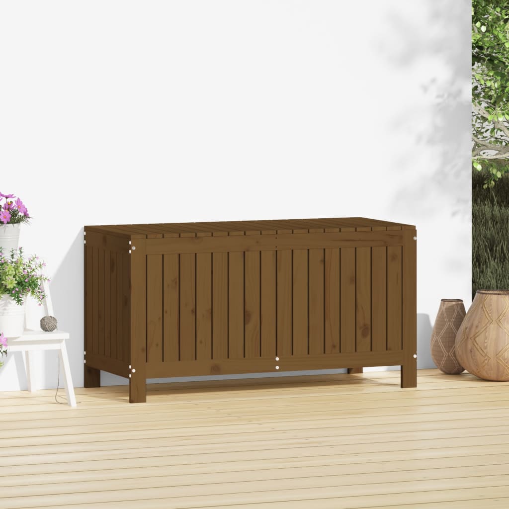 Contenitore da Giardino Ambra 115x49x60 cm Legno Massello Pino