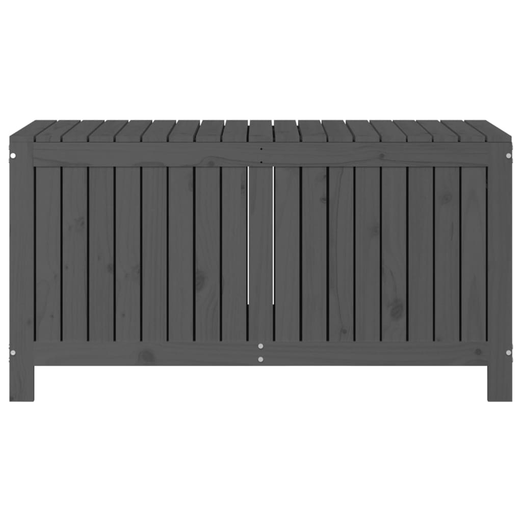 Contenitore da Giardino Grigio 121x55x64 cm Legno Massello Pino