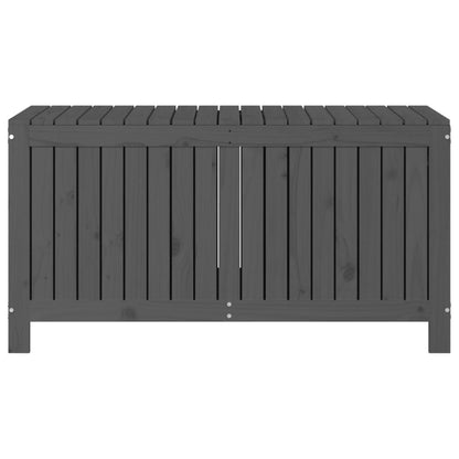 Contenitore da Giardino Grigio 121x55x64 cm Legno Massello Pino