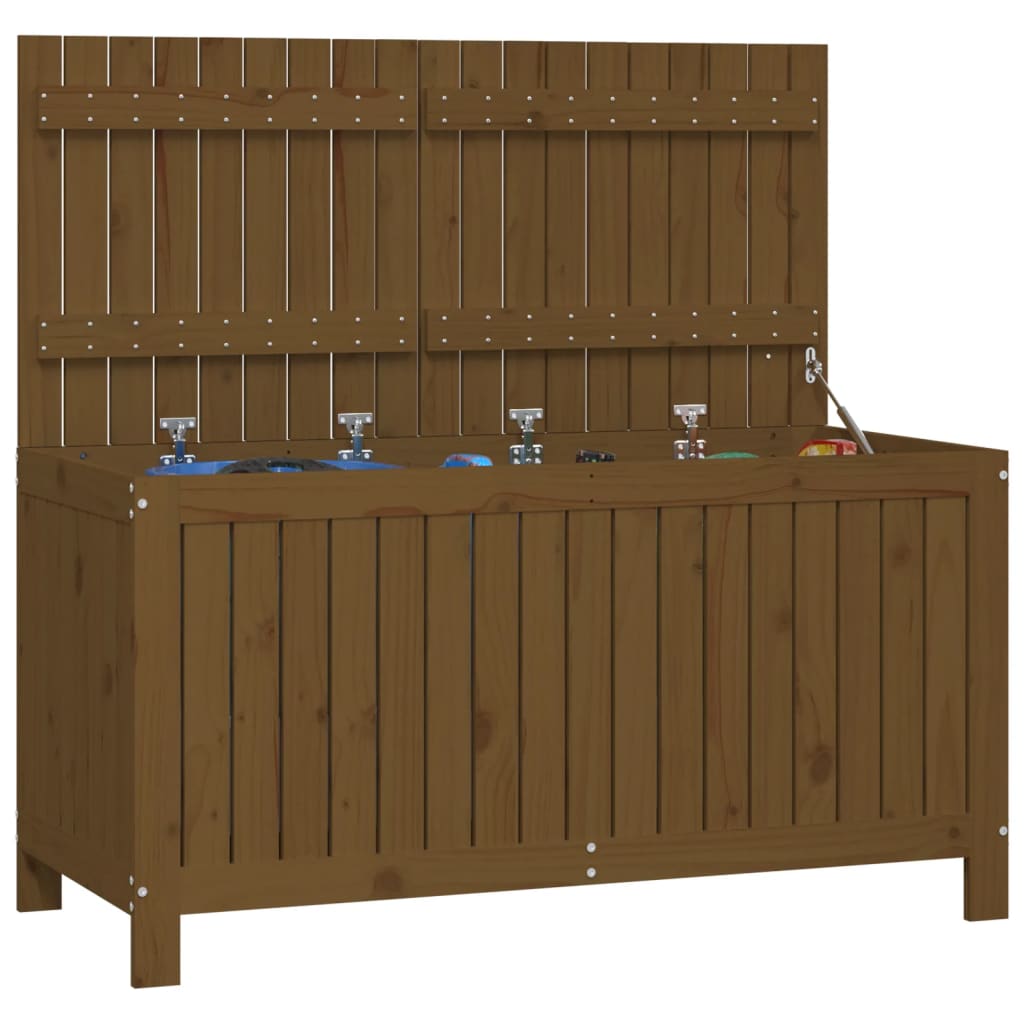 Contenitore da Giardino Ambra 121x55x64 cm Legno Massello Pino