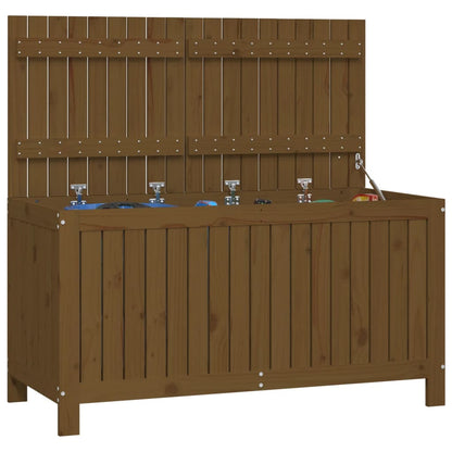 Contenitore da Giardino Ambra 121x55x64 cm Legno Massello Pino