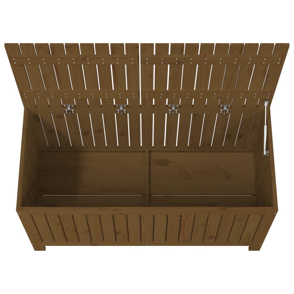 Contenitore da Giardino Ambra 121x55x64 cm Legno Massello Pino