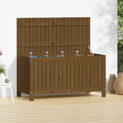 Contenitore da Giardino Ambra 121x55x64 cm Legno Massello Pino - homemem39