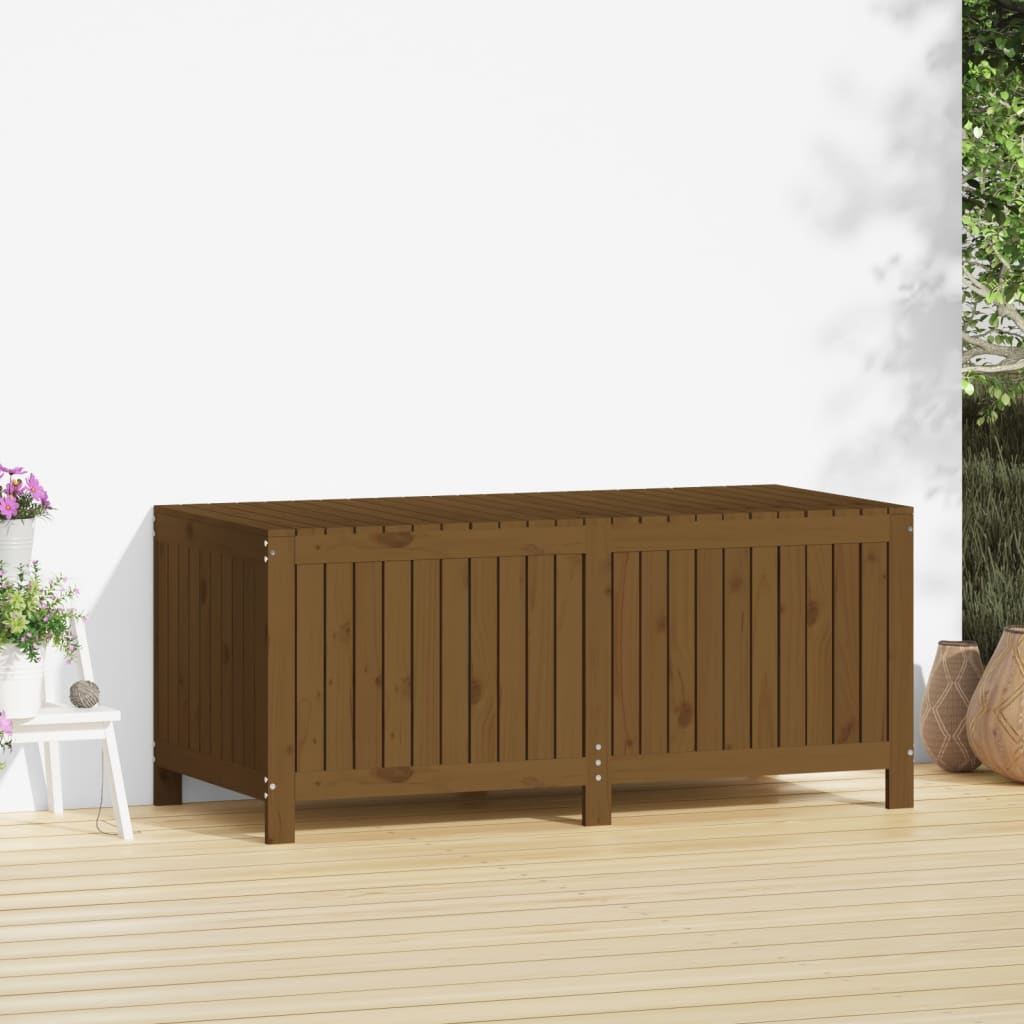 Contenitore da Giardino Ambra 147x68x64 cm Legno Massello Pino - homemem39