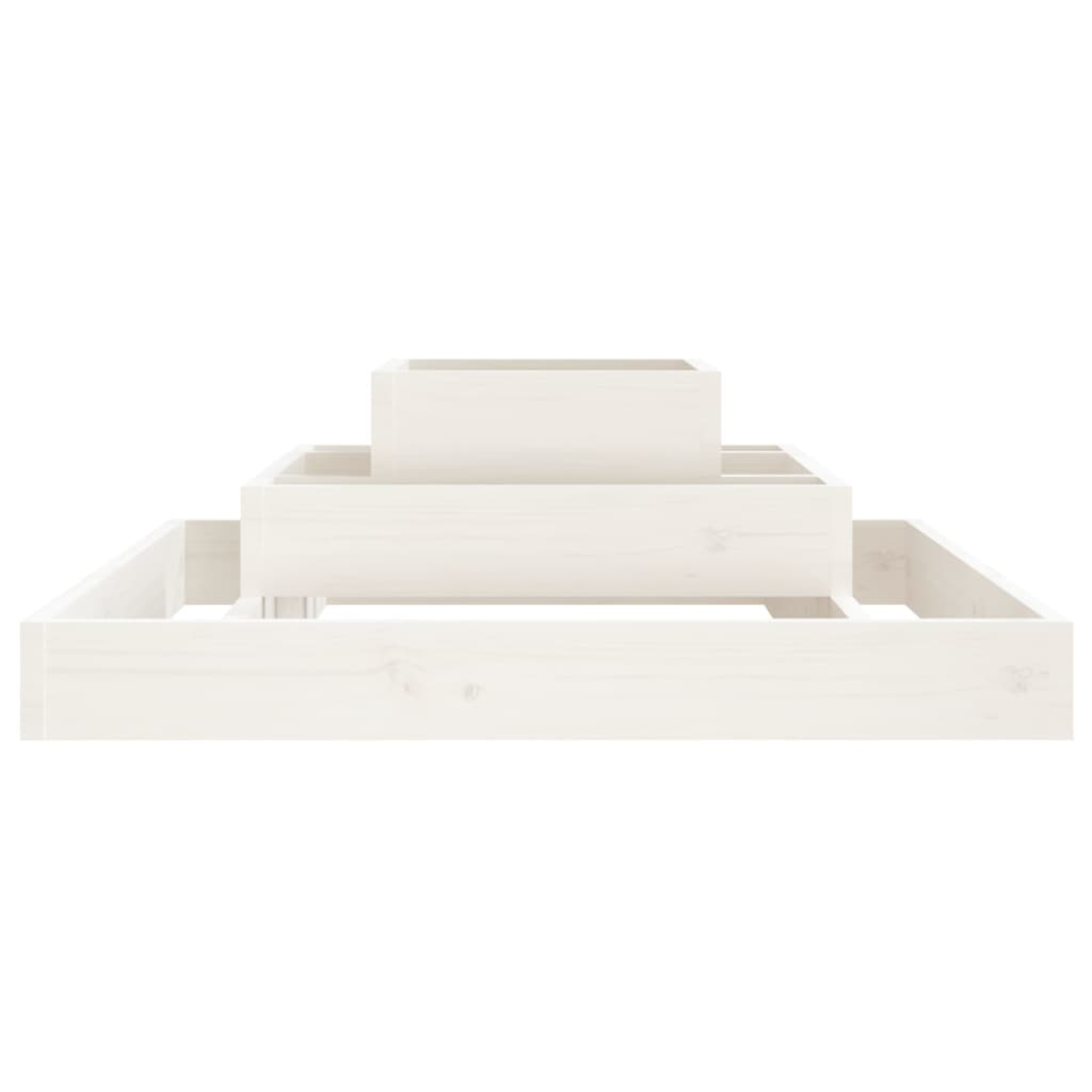 Fioriera Bianca 80x80x27 cm in Legno Massello di Pino | homemem39