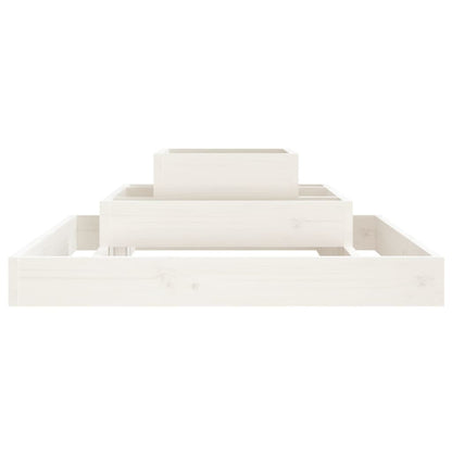 Fioriera Bianca 80x80x27 cm in Legno Massello di Pino | homemem39