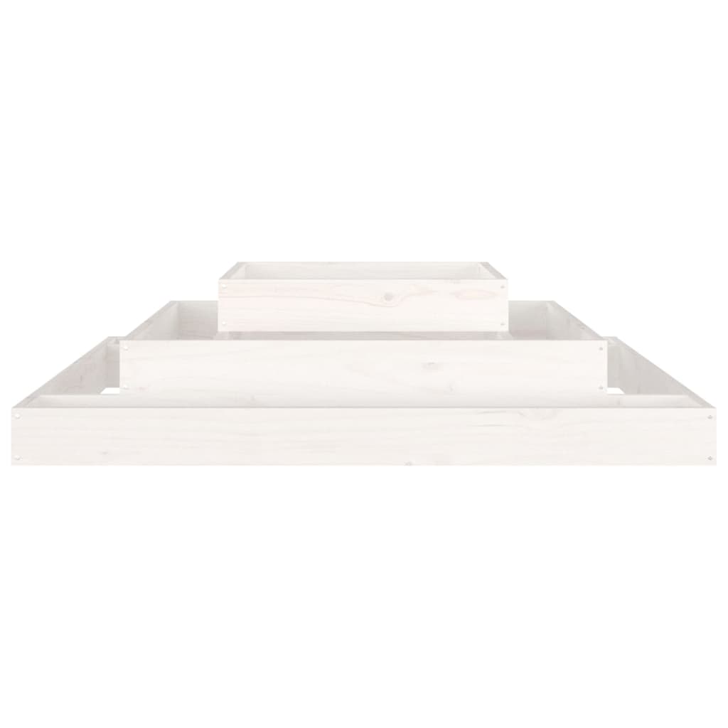 Fioriera Bianca 110x110x27 cm in Legno Massello di Pino | homemem39