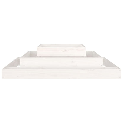 Fioriera Bianca 110x110x27 cm in Legno Massello di Pino | homemem39