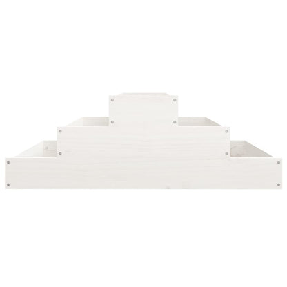 Fioriera Bianca 80x80x27 cm in Legno Massello di Pino | homemem39