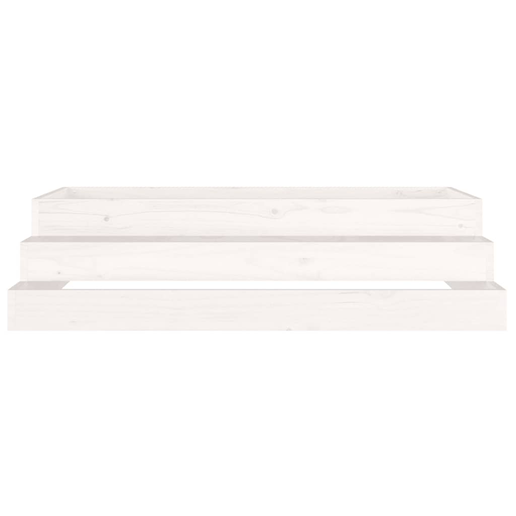 Fioriera Bianca 110x110x27 cm in Legno Massello di Pino | homemem39