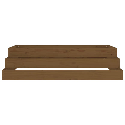 Fioriera Marrone Ambra 110x110x27 cm in Legno Massello di Pino | homemem39