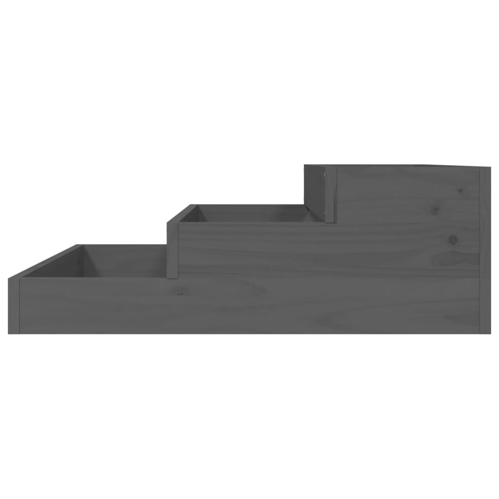 Fioriera Grigia 78x78x27 cm in Legno Massello di Pino | homemem39