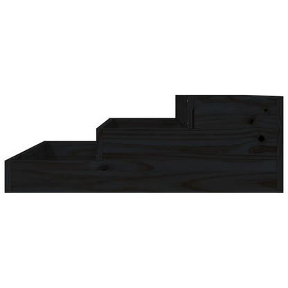 Fioriera Nera 78x78x27 cm in Legno Massello di Pino | homemem39