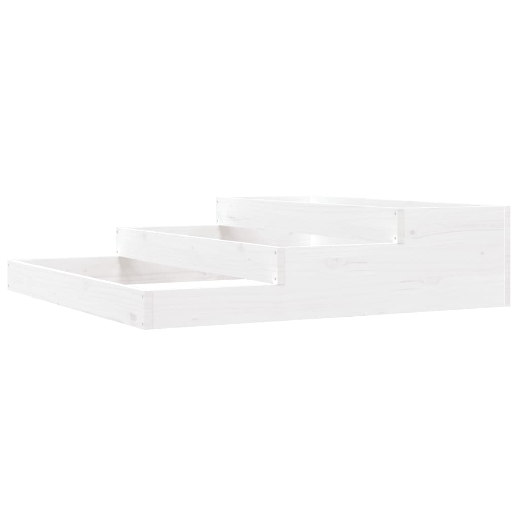 Fioriera Bianca 107x107x27 cm in Legno Massello di Pino | homemem39