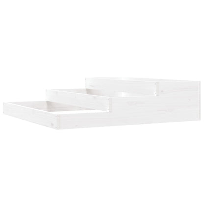 Fioriera Bianca 107x107x27 cm in Legno Massello di Pino | homemem39