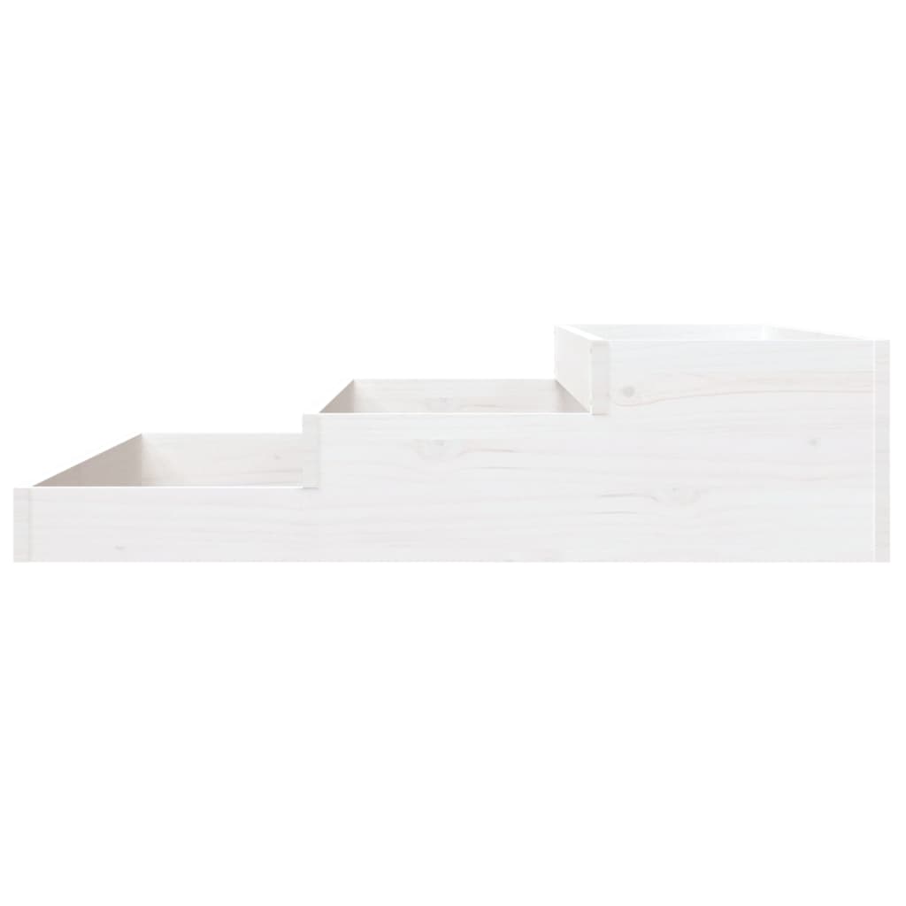 Fioriera Bianca 107x107x27 cm in Legno Massello di Pino | homemem39