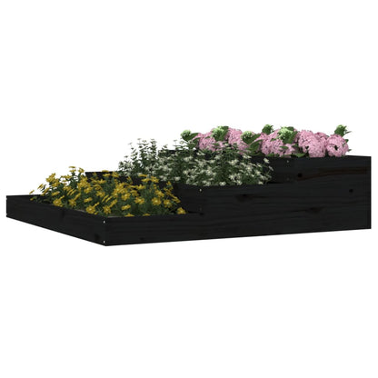 Fioriera Nera 107x107x27 cm in Legno Massello di Pino | homemem39