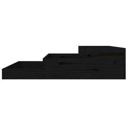 Fioriera Nera 107x107x27 cm in Legno Massello di Pino | homemem39