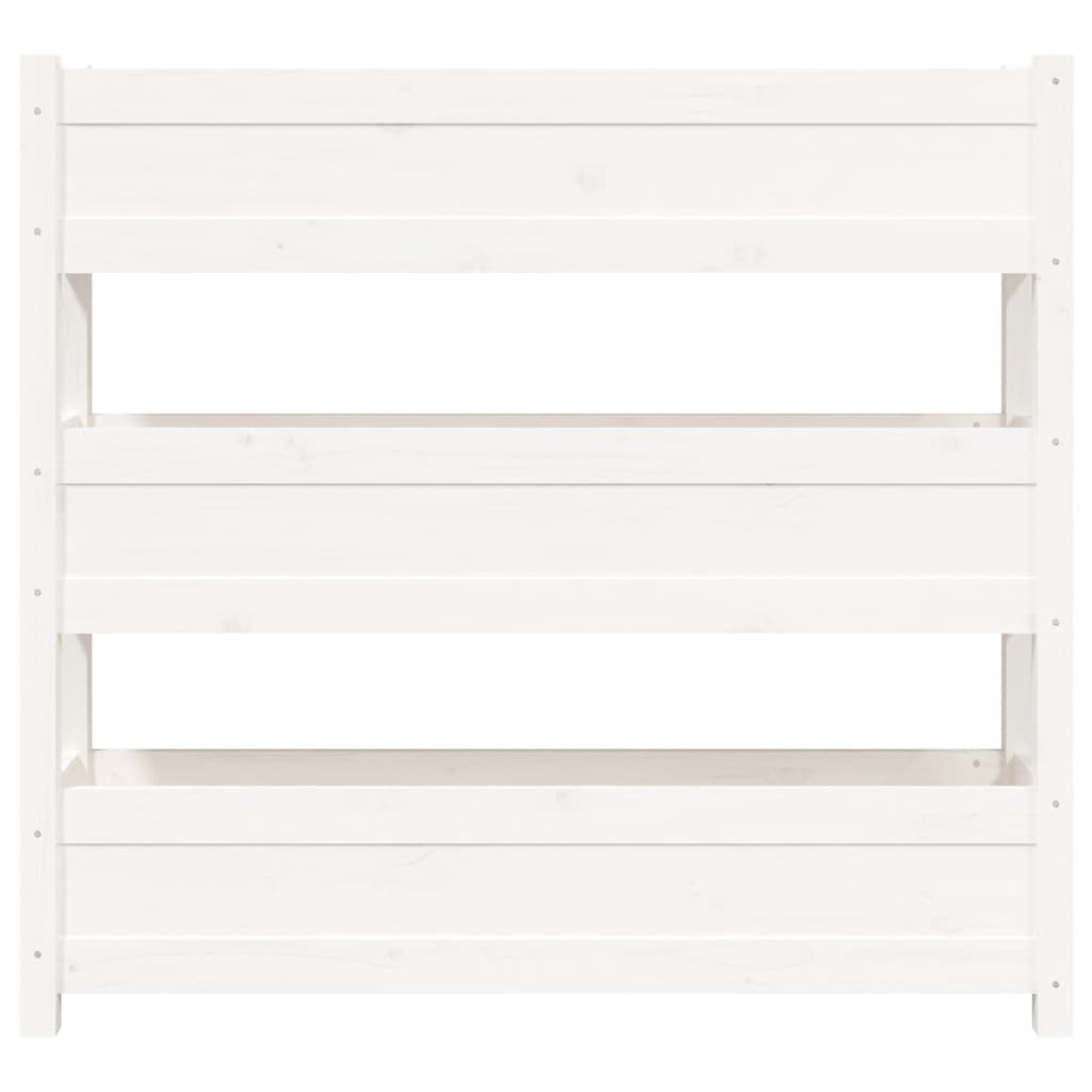 Fioriera Bianca 112x25x104,5 cm in Legno Massello di Pino | homemem39