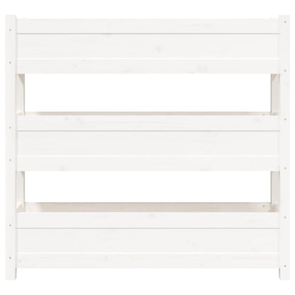 Fioriera Bianca 112x25x104,5 cm in Legno Massello di Pino | homemem39
