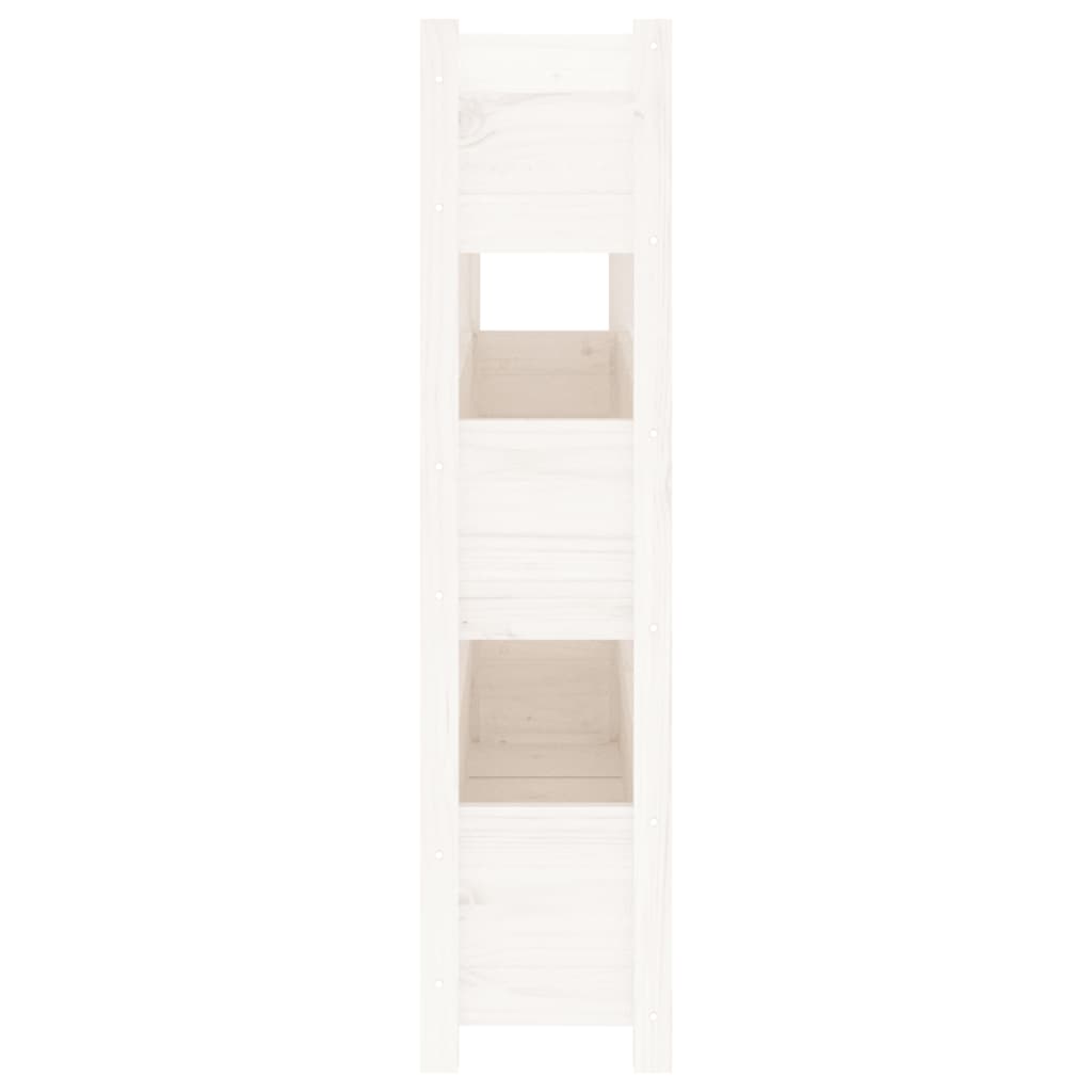 Fioriera Bianca 112x25x104,5 cm in Legno Massello di Pino | homemem39