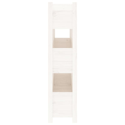 Fioriera Bianca 112x25x104,5 cm in Legno Massello di Pino | homemem39