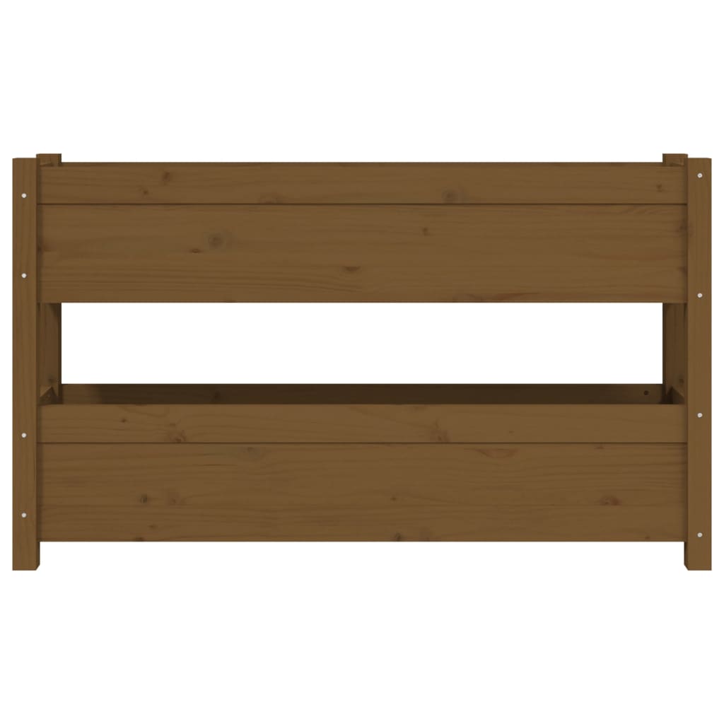 Fioriera Marrone Ambra 112x25x66 cm in Legno Massello di Pino | homemem39