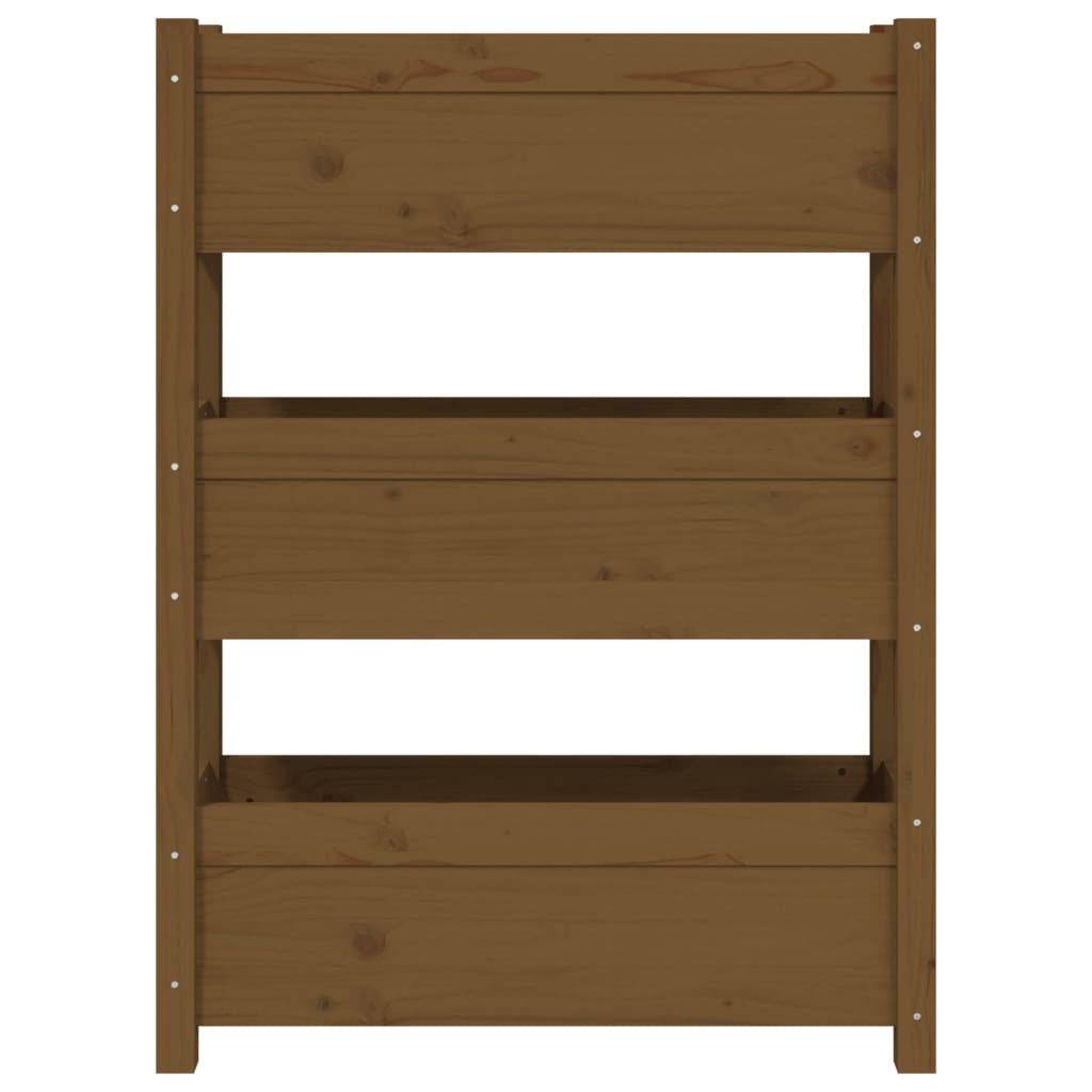 Fioriera Marrone Ambra 77x25x104,5 cm in Legno Massello di Pino - homemem39