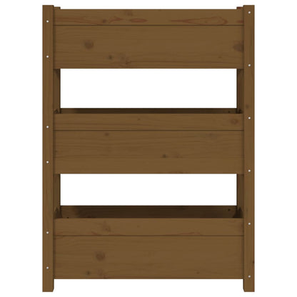 Fioriera Marrone Ambra 77x25x104,5 cm in Legno Massello di Pino - homemem39