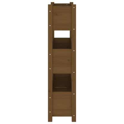 Fioriera Marrone Ambra 77x25x104,5 cm in Legno Massello di Pino