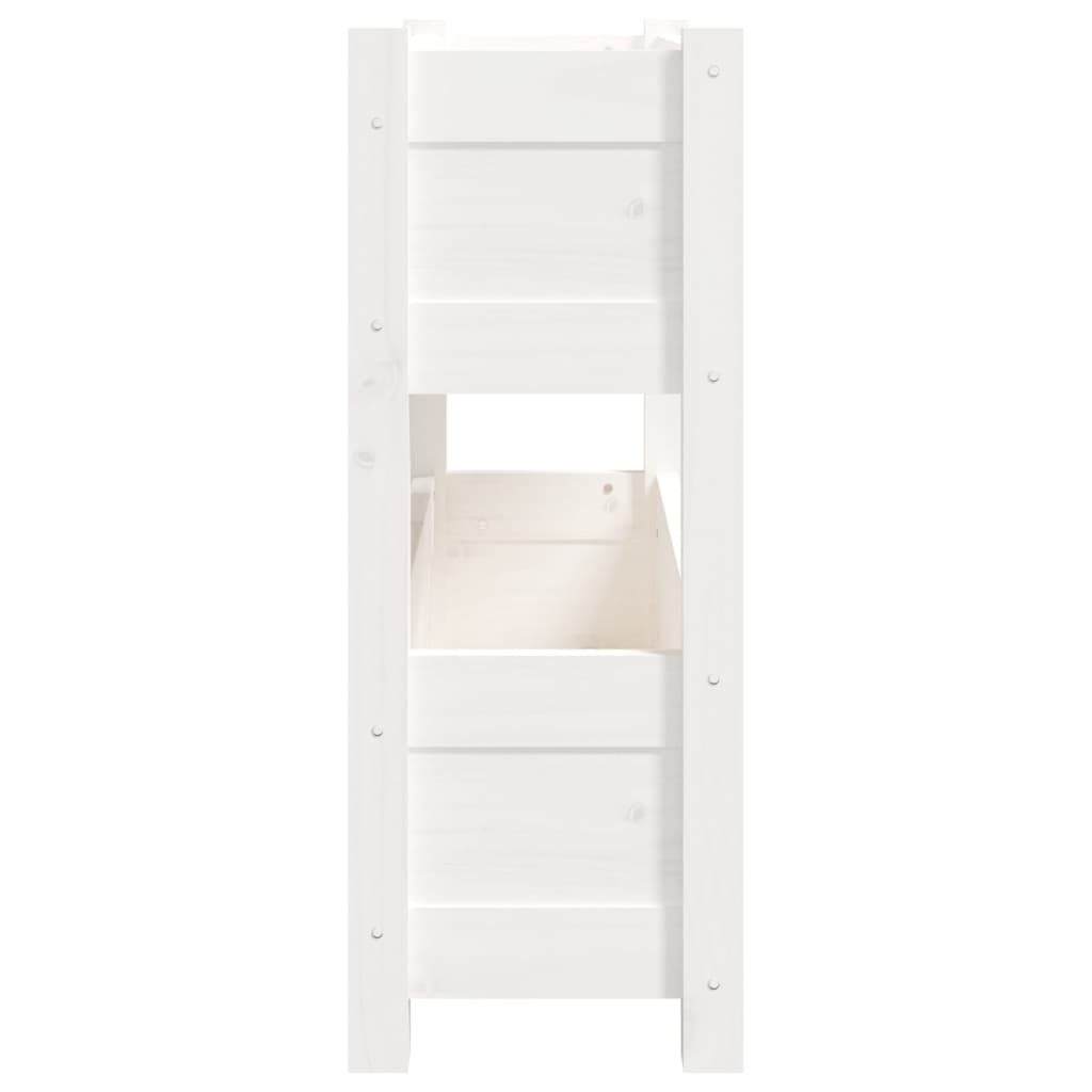 Fioriera Bianca 77x25x66 cm in Legno Massello di Pino - homemem39