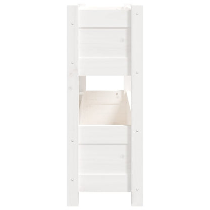 Fioriera Bianca 77x25x66 cm in Legno Massello di Pino - homemem39