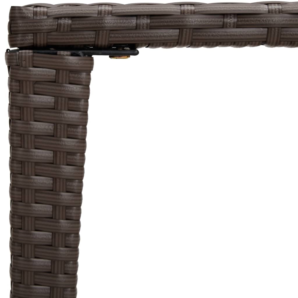 Tavolini Impilabili 3 pz Marroni in Polyrattan - homemem39