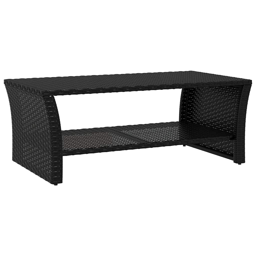 Tavolino Nero 100x50x40 cm in Polyrattan | homemem39