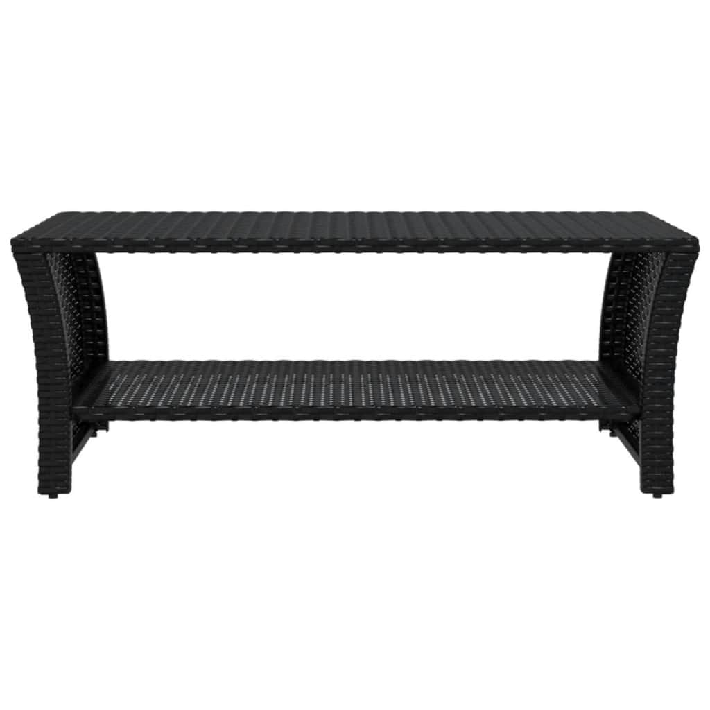 Tavolino Nero 100x50x40 cm in Polyrattan | homemem39