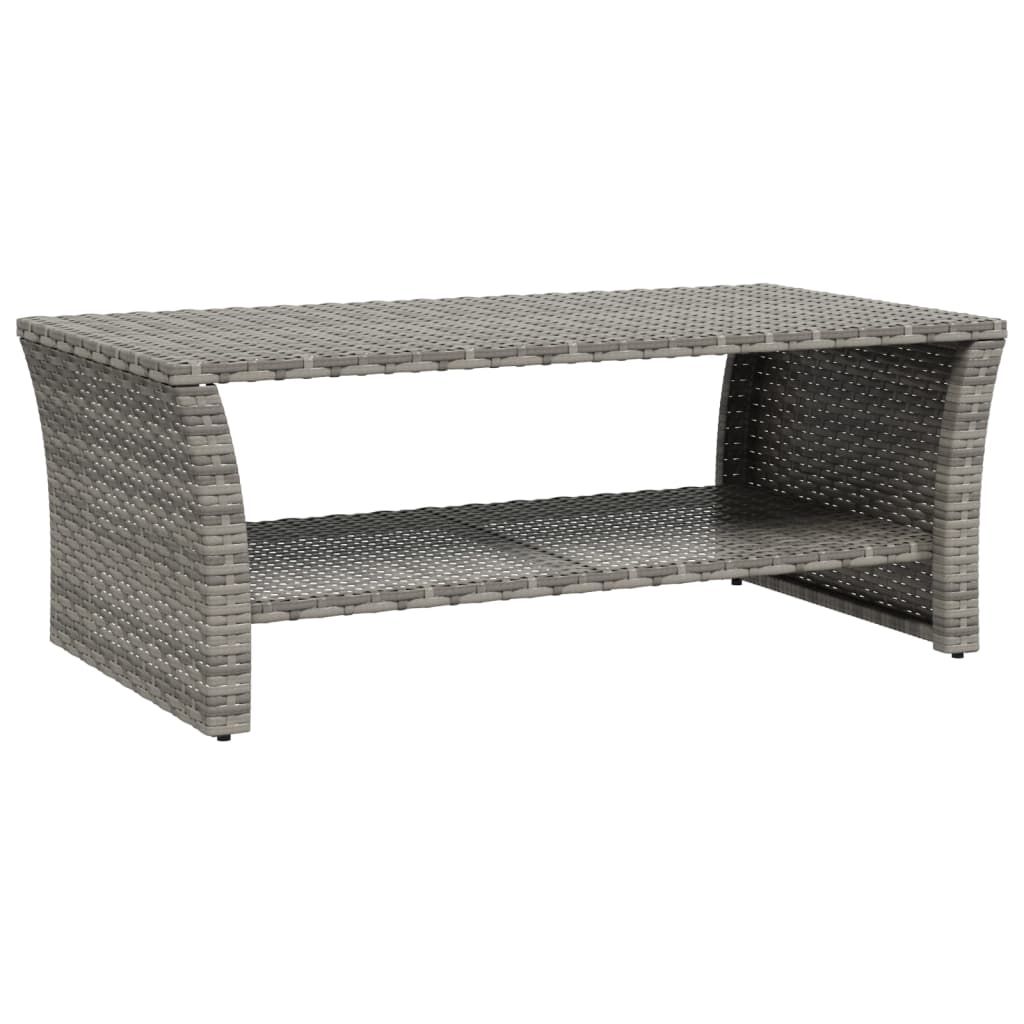 Tavolino Grigio 100x50x40 cm in Polyrattan | homemem39