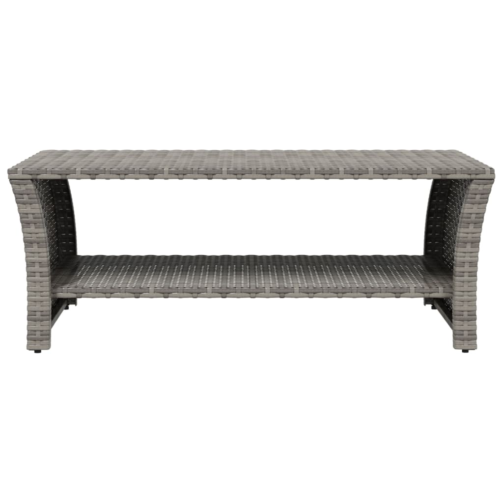 Tavolino Grigio 100x50x40 cm in Polyrattan | homemem39