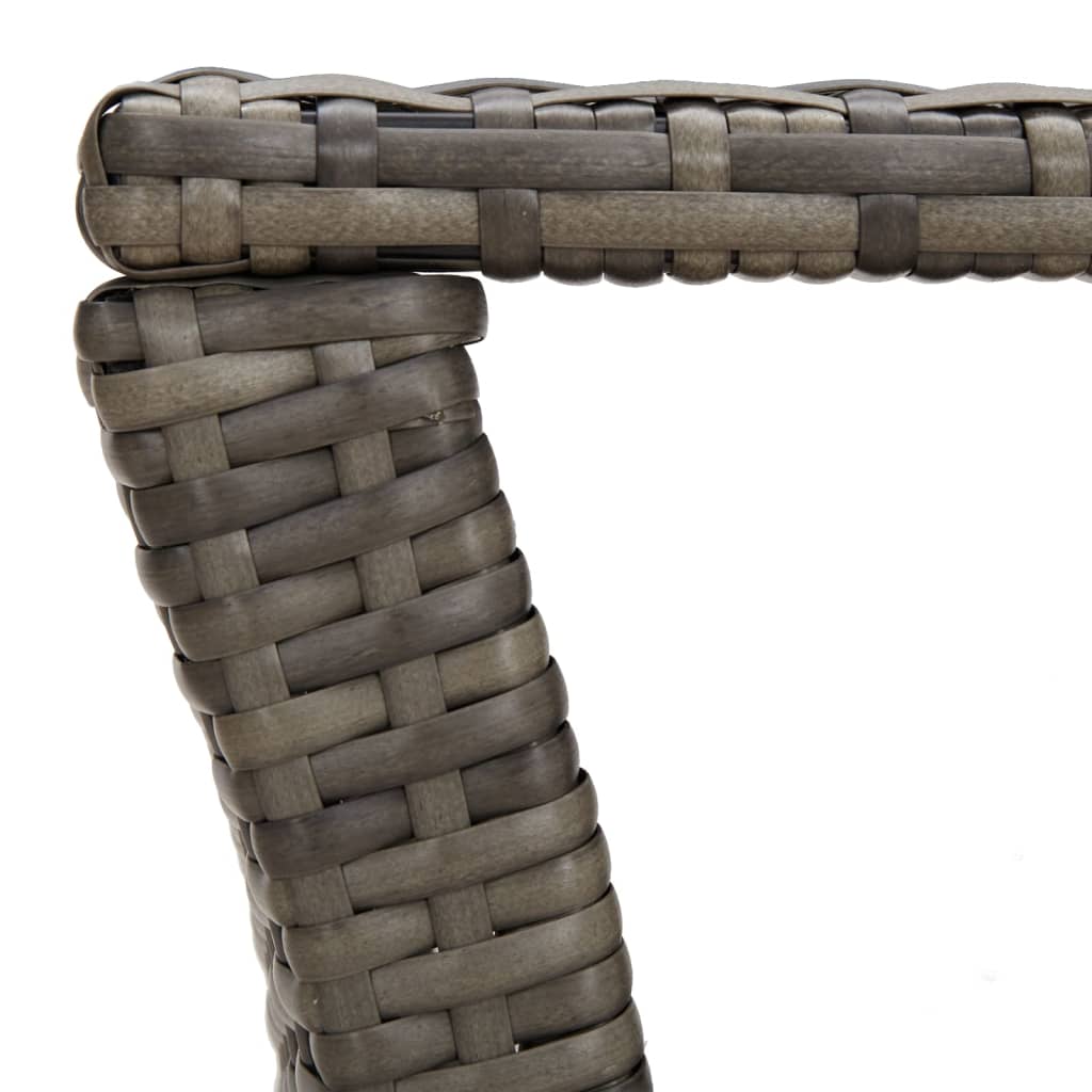 Tavolino Grigio 100x50x40 cm in Polyrattan | homemem39