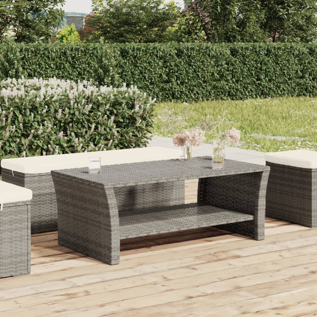 Tavolino Grigio 100x50x40 cm in Polyrattan | homemem39