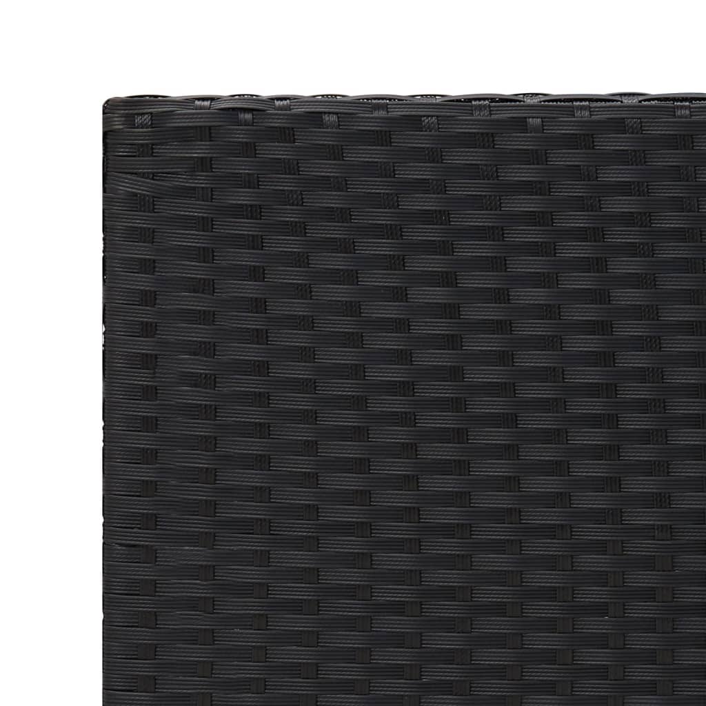 Tavolino Nero 55x45x49 cm in Polyrattan | homemem39