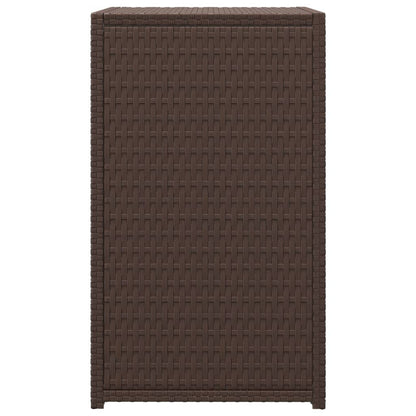 Tavolino a C Marrone 40x35x60 cm in Polyrattan - homemem39